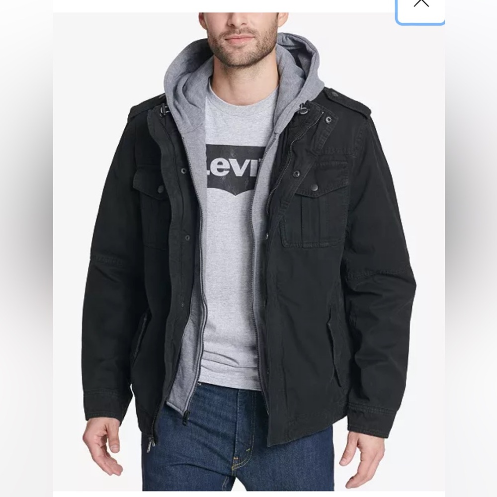 Levi's Men’s Sherpa Lined Two Pocket Hooded Trucker Jacket